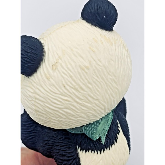 VTG 1980s Hallmark Panda Bear Candy Cane Christmas Stocking Hanger Holder In Box - Picture 4 of 9